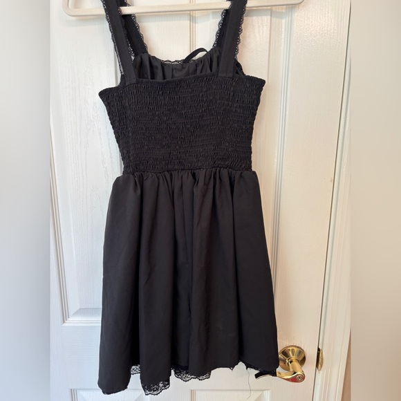 Black Coquette Girl Y2K Black Dress with Tie Front Bodice Women’s Size Small - Picture 3 of 6